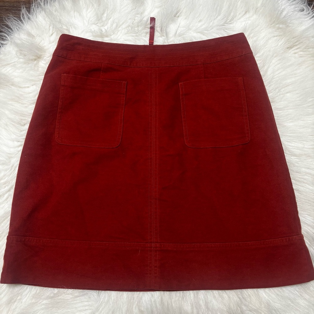 Boden Velvet Pocket Mini Skirt in Burnt Orange size 8 Regular